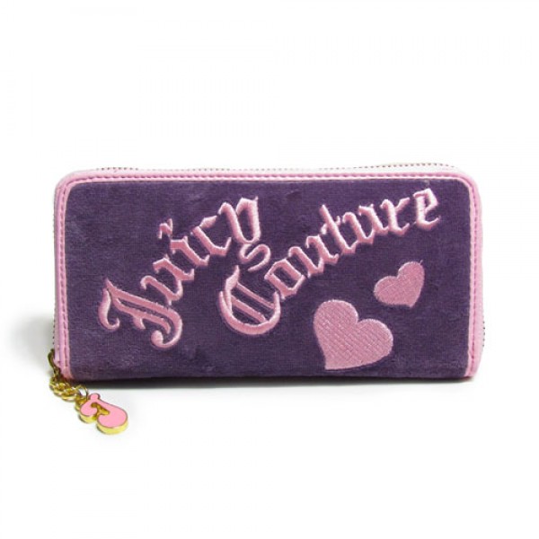 Juicy Couture Wallets Heart Violet Velour
