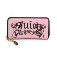 Juicy Couture Wallets Daydreamer Velour Pink/Black Juicy Couture Wallets Daydreamer Velour Pink/Black