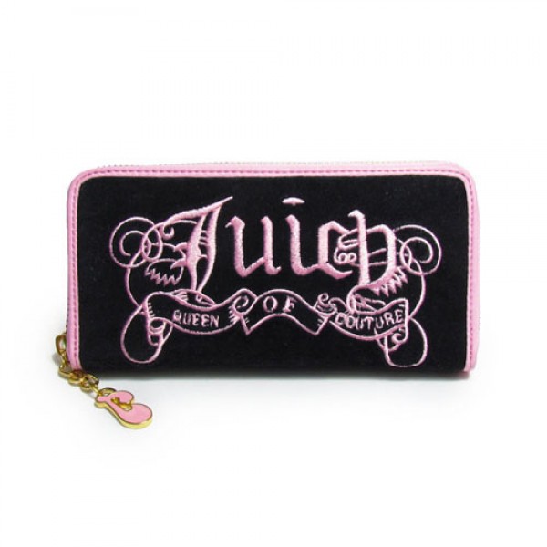 Juicy Couture Wallets Daydreamer Velour Black/Pink