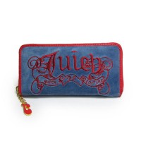 Juicy Couture Wallets Daydreamer Velour Blue/Red Juicy Couture Wallets Daydreamer Velour Blue/Red