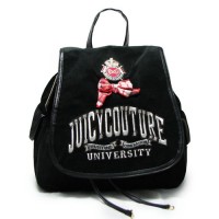 Juicy Couture Backpack Velour Crest Large Black Juicy Couture Backpack Velour Crest Large Black