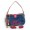 Juicy Couture Crossbody Bags Rose Embroidery & Tassel Blue/Red Hobo
