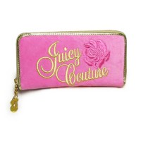 Juicy Couture Wallets Velour Flower Beauty Hot Pink/Gold Juicy Couture Wallets Velour Flower Beauty Hot Pink/Gold