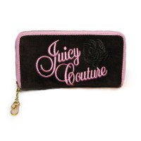 Juicy Couture Wallets Velour Flower Beauty Black/Pink Juicy Couture Wallets Velour Flower Beauty Black/Pink