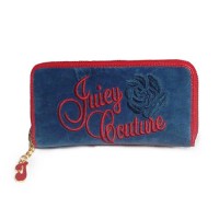 Juicy Couture Wallets Velour Flower Beauty Navy/Red Juicy Couture Wallets Velour Flower Beauty Navy/Red