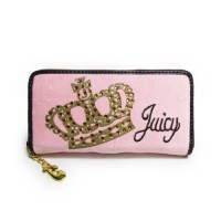 Juicy Couture Wallets Crown Velour Pink Juicy Couture Wallets Crown Velour Pink