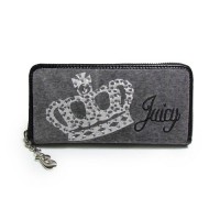 Juicy Couture Wallets Crown Velour Grey Juicy Couture Wallets Crown Velour Grey