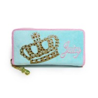 Juicy Couture Wallets Crown Velour Blue/Pink Juicy Couture Wallets Crown Velour Blue/Pink