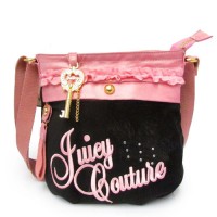 Juicy Couture Crossbody Bags Velour "Juicy" Black/Pink Juicy Couture Crossbody Bags Velour "Juicy" Black/Pink