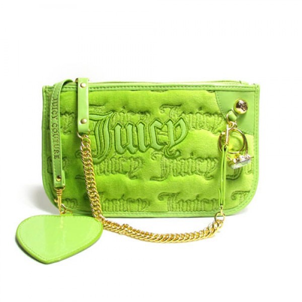 Juicy Couture Wallets Signature & Chain Green Wristlet