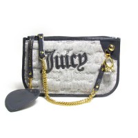 Juicy Couture Wallets Signature & Chain Gray Wristlet