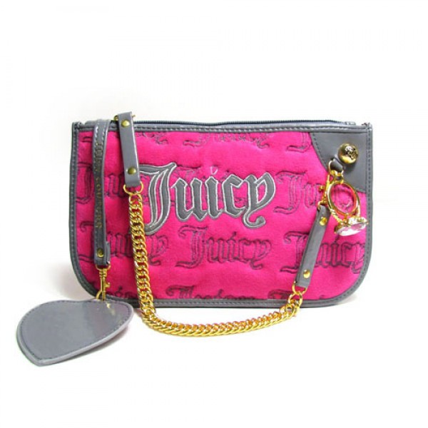 Juicy Couture Wallets Signature & Chain Deep Pink Wristlet