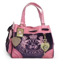 Juicy Couture Daydreamer Scottie Leather Dark Purple Handbag Juicy Couture Daydreamer Scottie Leather Dark Purple Handbag