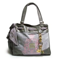 Juicy Couture Daydreamer Lace Crest Grey Handbag Juicy Couture Daydreamer Lace Crest Grey Handbag