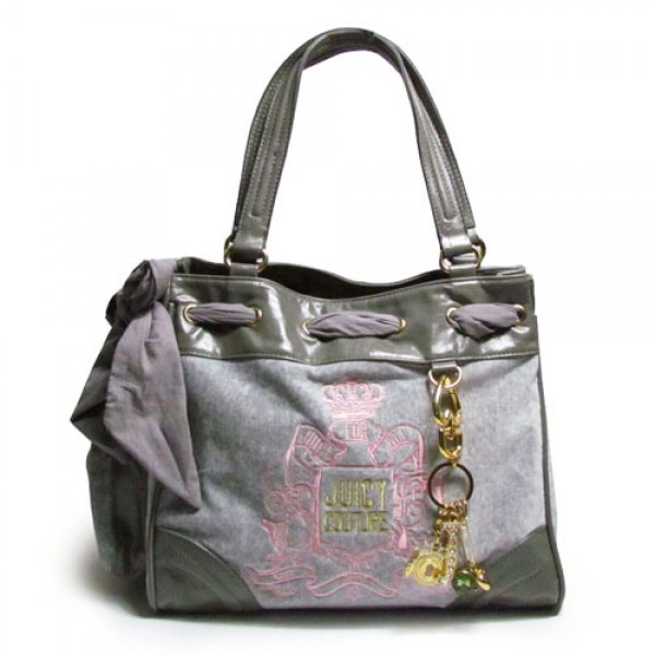 Juicy Couture Daydreamer Lace Crest Grey Handbag