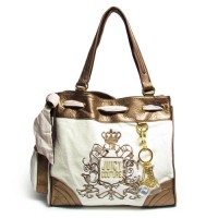 Juicy Couture Daydreamer Lace Crest White/Brown Handbag