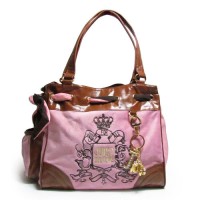 Juicy Couture Daydreamer Lace Crest Pink/Brown Handbag Juicy Couture Daydreamer Lace Crest Pink/Brown Handbag