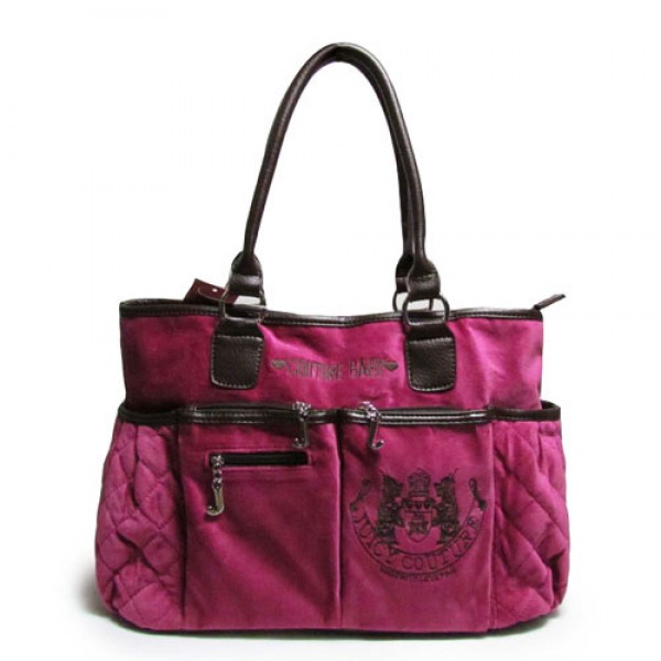 Juicy Couture Diaper Terry Fuschia Tote Handbags