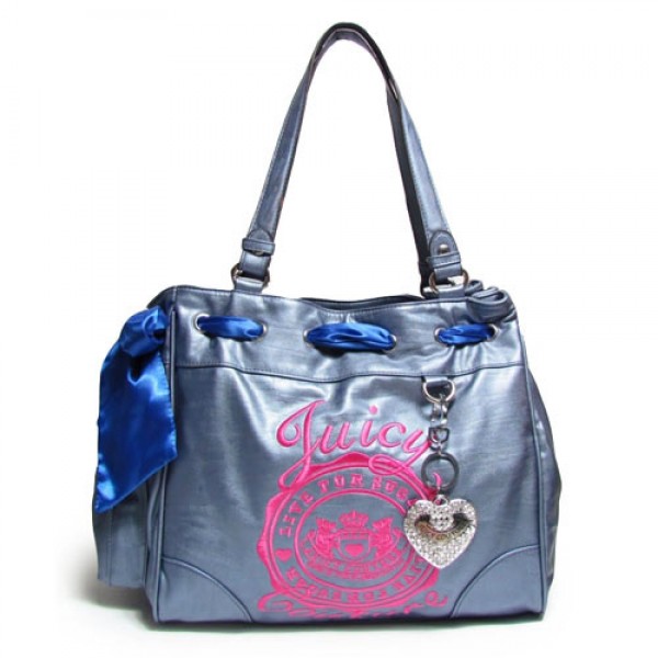 Juicy Couture Daydreamer Scottie PU Leather Blue Handbag