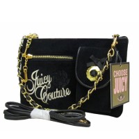 Juicy Couture Crossbody Bags Velour Rose Embroidery Black Juicy Couture Crossbody Bags Velour Rose Embroidery Black