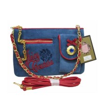 Juicy Couture Crossbody Bags Velour Rose Embroidery Blue/Red Juicy Couture Crossbody Bags Velour Rose Embroidery Blue/Red