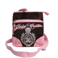 Juicy Couture Crossbody Bags Velour Bling Chocolate/Pink Juicy Couture Crossbody Bags Velour Bling Chocolate/Pink