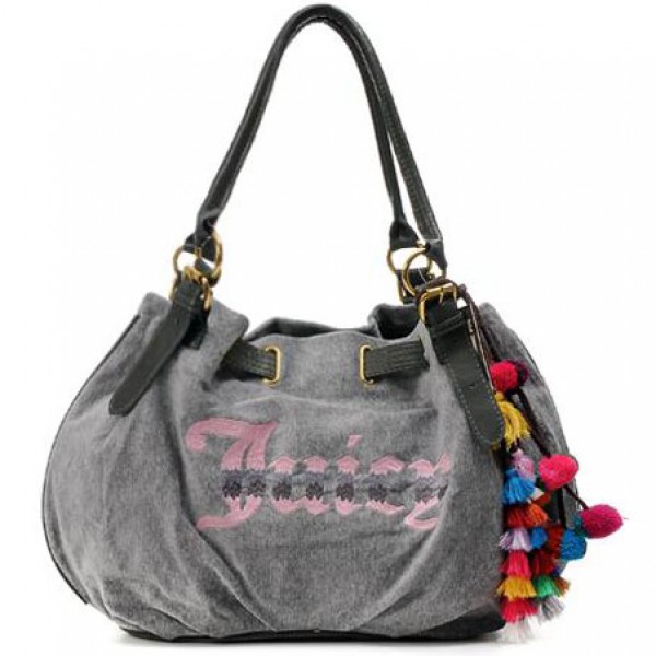 Juicy Couture Handbags Signature Embroideried Grey