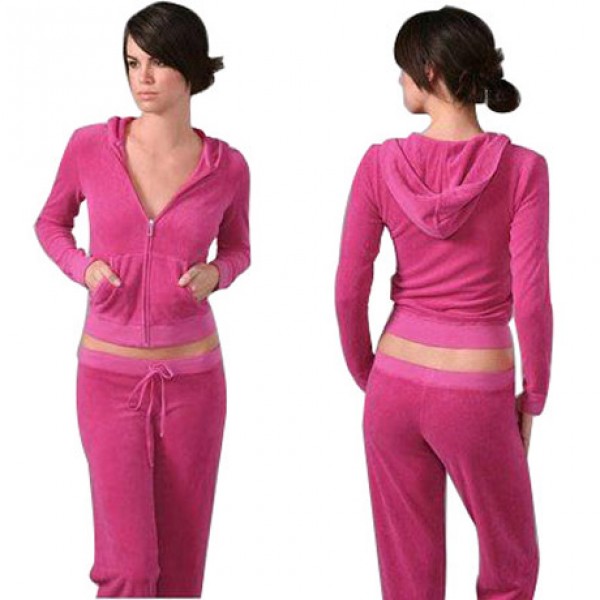 Juicy Couture Tracksuits Basic Velour Scarlets