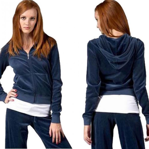 Juicy Couture Tracksuits Basic Velour Dark Blues