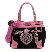Juicy Couture Daydreamer Crown Pink/Black Handbags Juicy Couture Daydreamer Crown Pink/Black Handbags