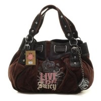 Juicy Couture Handbags Velour Live For Juicy Brown