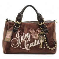 Juicy Couture Handbags Velour Charmed Crown Madge Brown Juicy Couture Handbags Velour Charmed Crown Madge Brown
