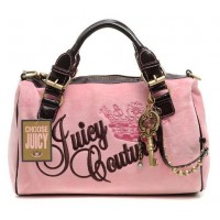 Juicy Couture Handbags Velour Charmed Crown Madge Pink Juicy Couture Handbags Velour Charmed Crown Madge Pink