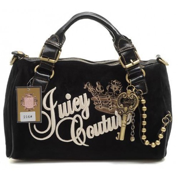 Juicy Couture Handbags Velour Charmed Crown Madge Dark