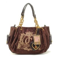 Juicy Couture Handbags Velour Crown Crest Fashion Brown Juicy Couture Handbags Velour Crown Crest Fashion Brown