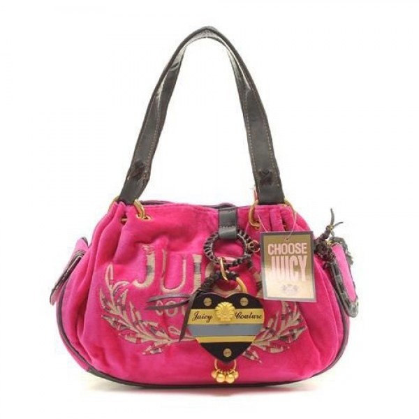Juicy Couture Handbags Velour Crown Crest Fashion Fuschia