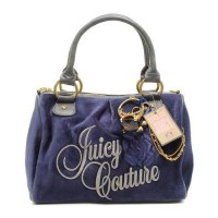 Juicy Couture Handbags Velour Flower Embroidery Madge Navy Juicy Couture Handbags Velour Flower Embroidery Madge Navy