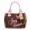Juicy Couture Handbags Velour Flower Embroidery Madge Brown/Pink