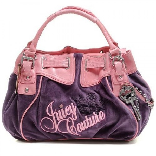 Juicy Couture Handbags Velour Charmed Free Style Pink/Purple