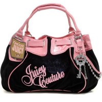 Juicy Couture Handbags Velour Charmed Free Style Black/Pink Juicy Couture Handbags Velour Charmed Free Style Black/Pink