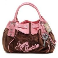 Juicy Couture Handbags Velour Charmed Free Style Brown/Pink Juicy Couture Handbags Velour Charmed Free Style Brown/Pink