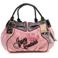 Juicy Couture Handbags Velour Charmed Free Style Pink/Black Juicy Couture Handbags Velour Charmed Free Style Pink/Black
