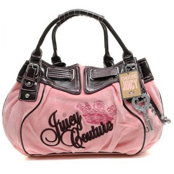 Juicy Couture Handbags Velour Charmed Free Style Pink/Black