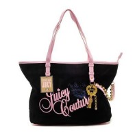 Juicy Couture Handbags Velour Crown Black/Pink Juicy Couture Handbags Velour Crown Black/Pink