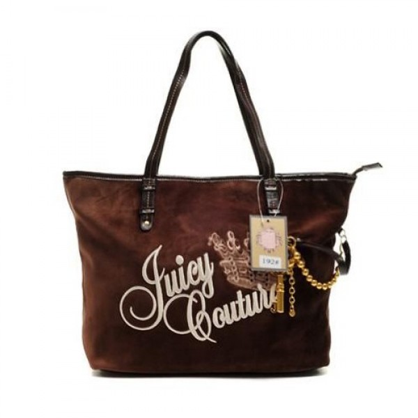 Juicy Couture Handbags Velour Crown Brown