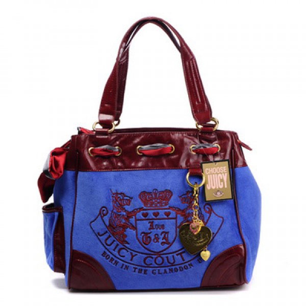 Juicy Couture Daydreamer Scottie Bling Blue/Wine Handbags
