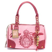 Juicy Couture Daydreamer Signture Scottie Crest Bling Pink Handbags