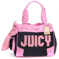 Juicy Couture Daydreamer Shiny Juicy Studs Black/Pink Handbags Juicy Couture Daydreamer Shiny Juicy Studs Black/Pink Handbags