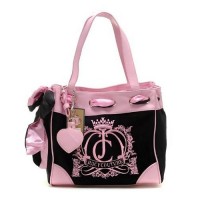 Juicy Couture Daydreamer Crown Crest Black/Pink Handbags Juicy Couture Daydreamer Crown Crest Black/Pink Handbags