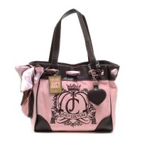Juicy Couture Daydreamer Crown Crest Brown/Pink Handbags
